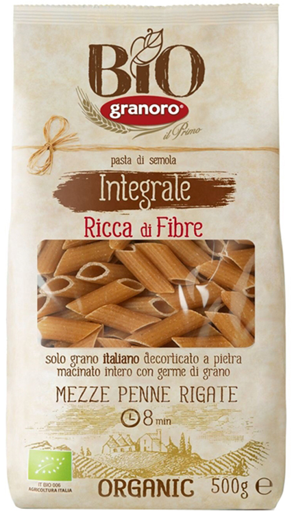 BIOLOGICA INTEGRALE GRANORO MEZZE PENNE RIGATE 500 G - La farmacia digitale